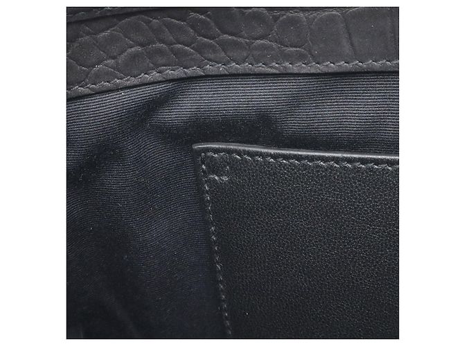 Yves Saint Laurent Borsa a Spalla Niki Medium in Nubuck Nero di YSL - vista 8