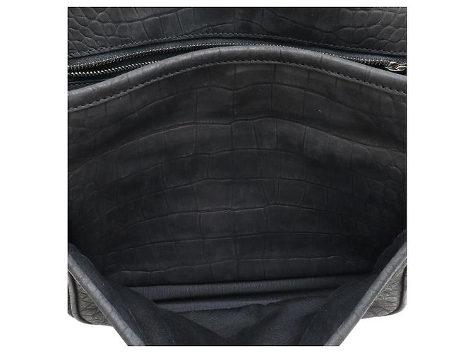 Yves Saint Laurent Borsa a Spalla Niki Medium in Nubuck Nero di YSL - vista 9