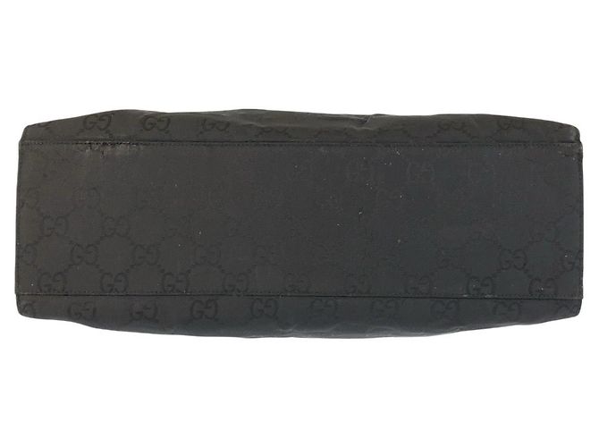 Borsa a mano in nylon Gucci Bamboo Nero - vista 9