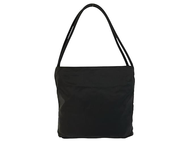 Bolsa tote de nylon com logo triangular Prada Preto - vista 2