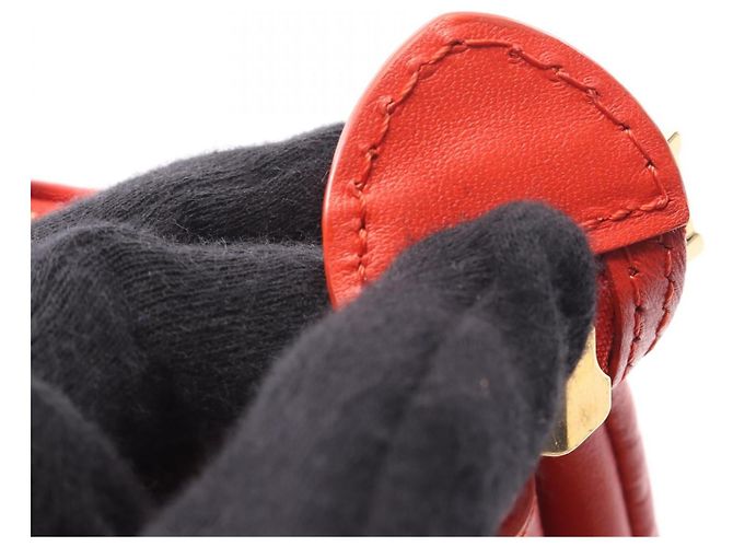 Louis Vuitton Monogram Prägung Leder Coussin PM Tasche Rot - Ansicht 6
