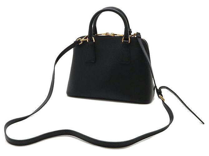 Bolsa de mão Prada em couro com logo triangular Promenade - vista 2