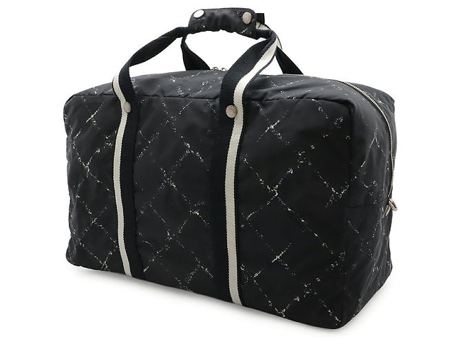 Borsa Boston della linea da viaggio in nylon di Chanel Nero - vista 2