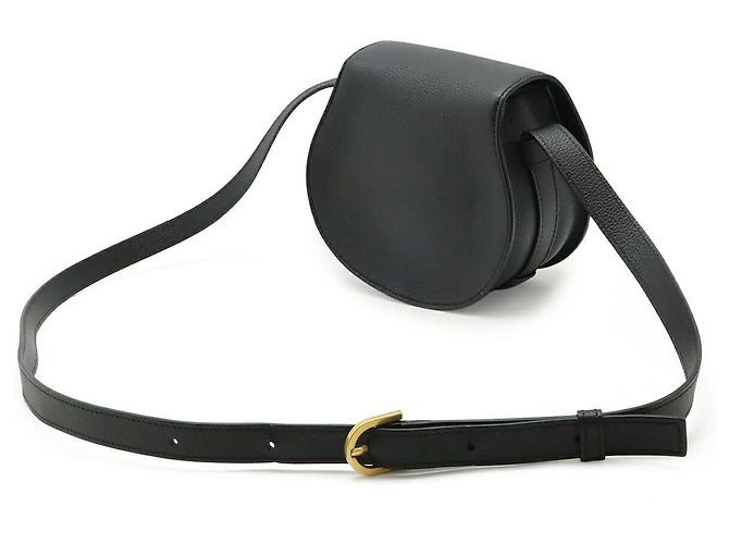 Chloé Borsa a sella piccola in pelle nera Chloe Marcie Nero - vista 2