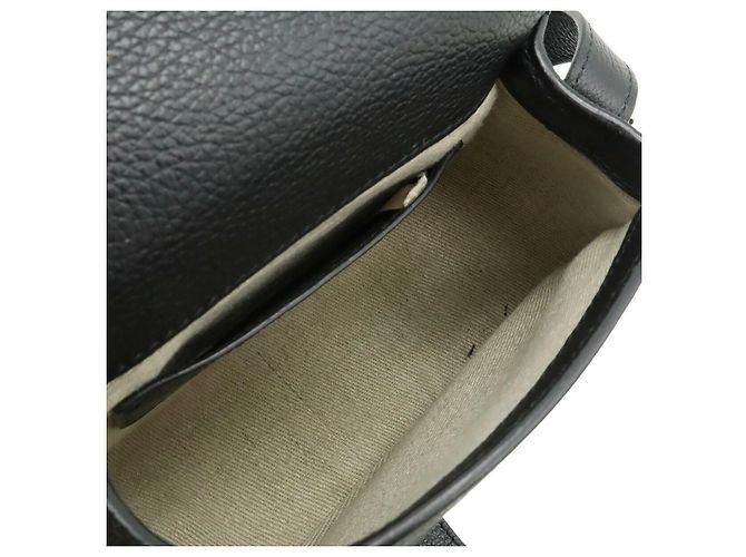 Chloé Borsa a sella piccola in pelle nera Chloe Marcie Nero - vista 7