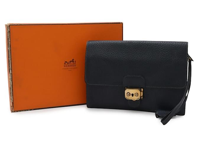 Hermès HERMES Pochette Jet Seconda Borsa Blu navy - vista 10