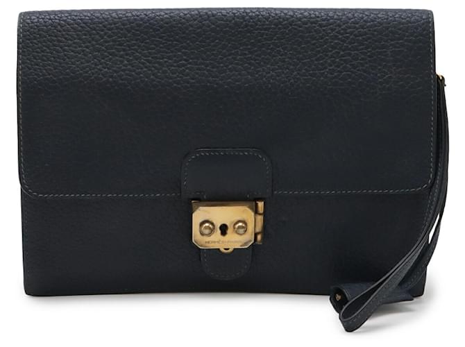 Hermès HERMES Pochette Jet Seconda Borsa Blu navy - vista 2