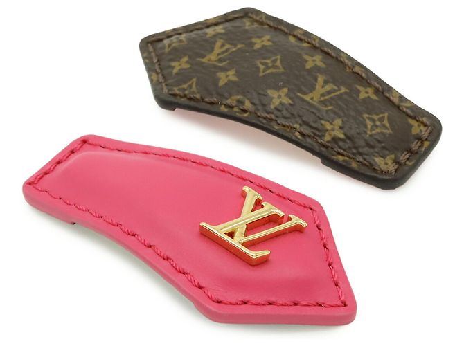 Set di 2 mini fermagli per capelli Louis Vuitton Marrone Monogramma - vista 2