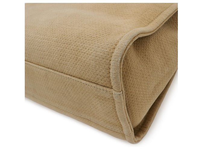 Borsa Tote MM della linea Deauville CHANEL Nero Beige - vista 4