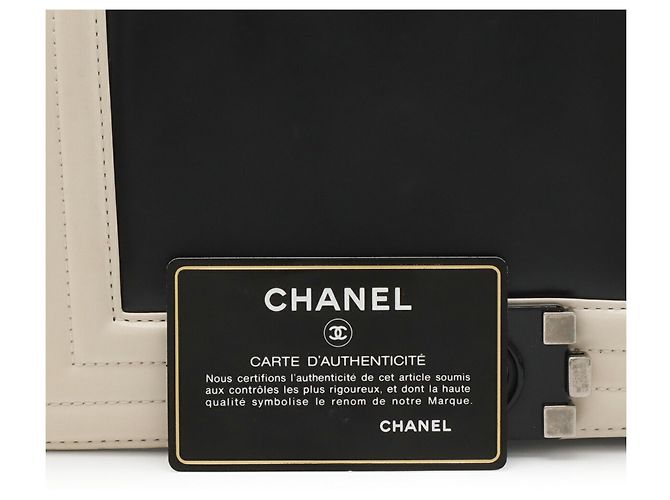 Chanel Boy Chanel 25 Coco Mark Ketten Schultertasche Schwarz Roh - Ansicht 10