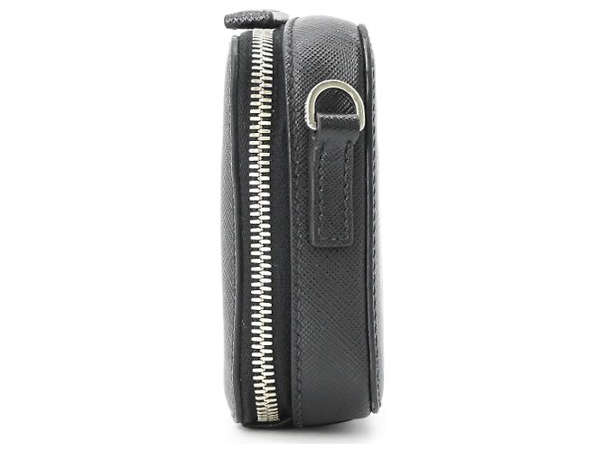 Borsa a spalla in pelle Saffiano nera Prada Nero - vista 4
