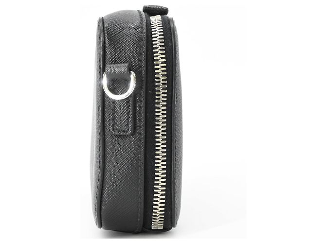 Borsa a spalla in pelle Saffiano nera Prada Nero - vista 5