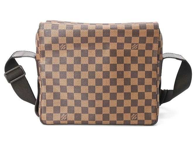 Borsa a Spalla Naviglio Damier Azur Louis Vuitton Marrone - vista 2
