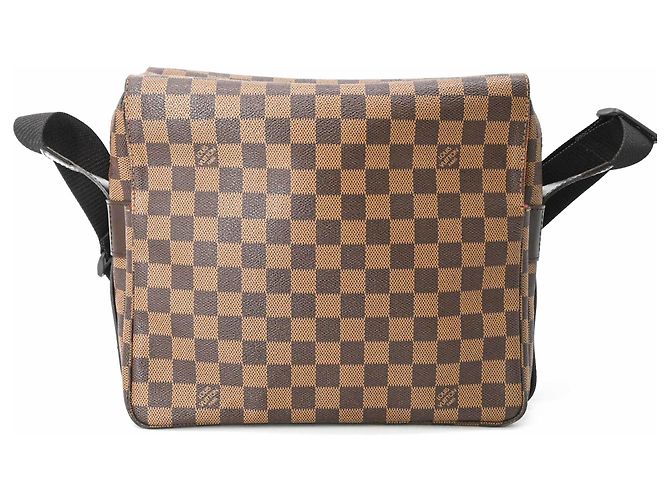 Borsa a Spalla Naviglio Damier Azur Louis Vuitton Marrone - vista 3