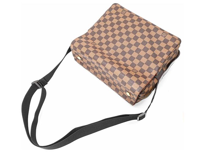 Borsa a Spalla Naviglio Damier Azur Louis Vuitton Marrone - vista 7