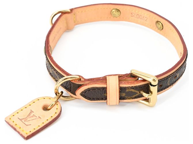 Louis Vuitton Monogram Collier Baxter PM Dog Collar Brown - view 2