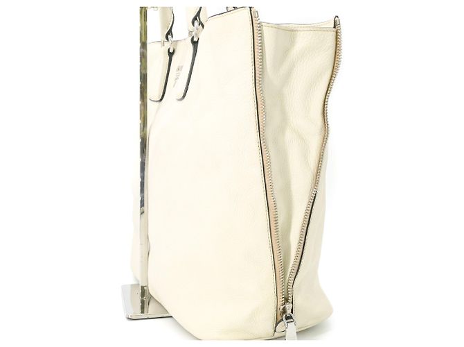 Tote Borsa a spalla in pelle Prada Bianco - vista 13