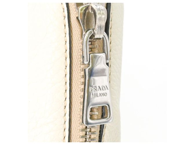 Tote Borsa a spalla in pelle Prada Bianco - vista 14