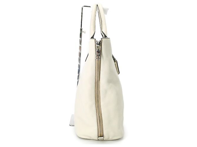 Tote Borsa a spalla in pelle Prada Bianco - vista 4