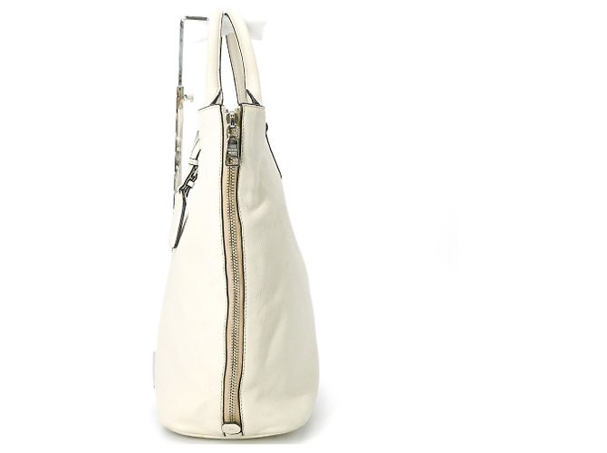 Tote Borsa a spalla in pelle Prada Bianco - vista 5