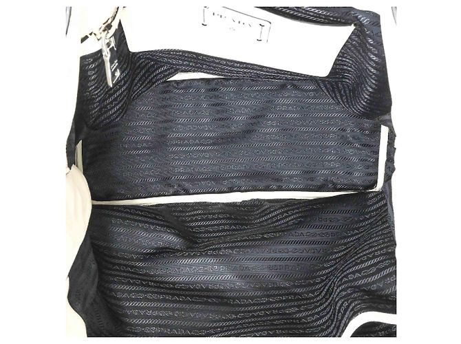Tote Borsa a spalla in pelle Prada Bianco - vista 8