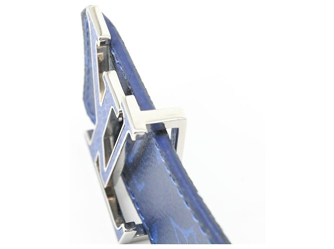 Cintura Monogram Blu da Uomo Louis Vuitton - vista 3