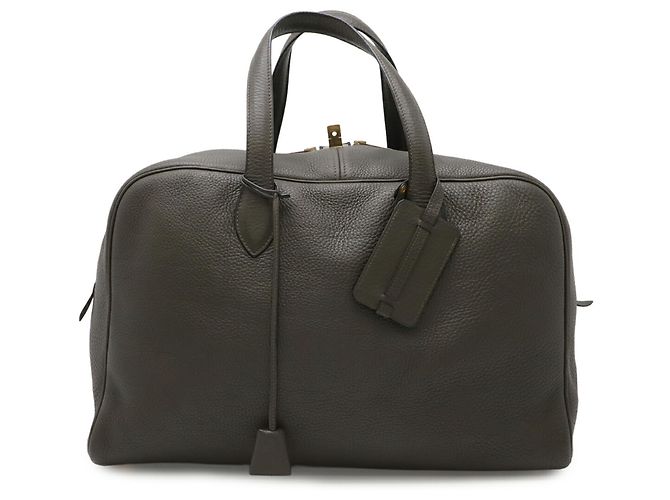 Hermès Victoria 43 Boston Tasche Olivgrün - Ansicht 2