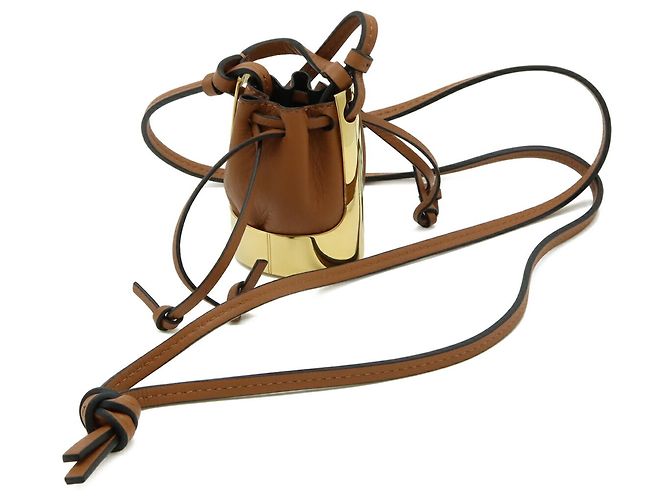 Pendente Collana Borsa Pallone Loewe Marrone - vista 3