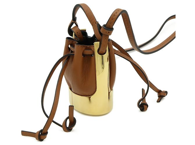 Pendente Collana Borsa Pallone Loewe Marrone - vista 4