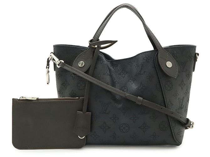 Borsa Louis Vuitton Monogram Mahina PM Nero - vista 2
