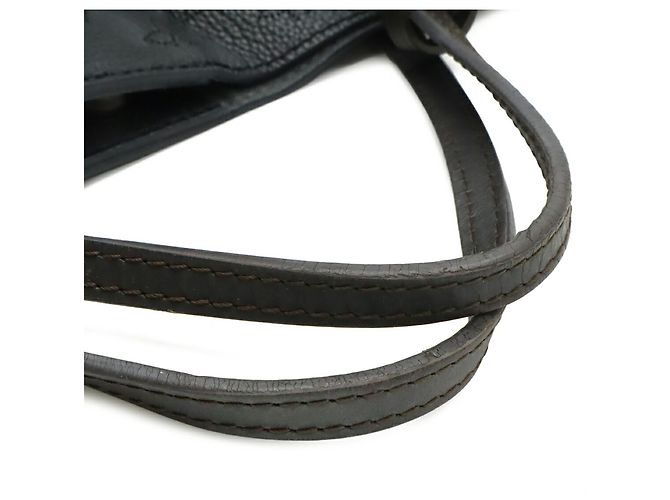 Borsa Louis Vuitton Monogram Mahina PM Nero - vista 7