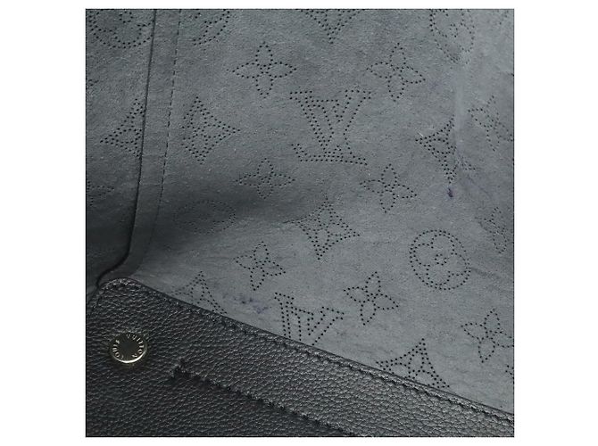 Borsa Louis Vuitton Monogram Mahina PM Nero - vista 9