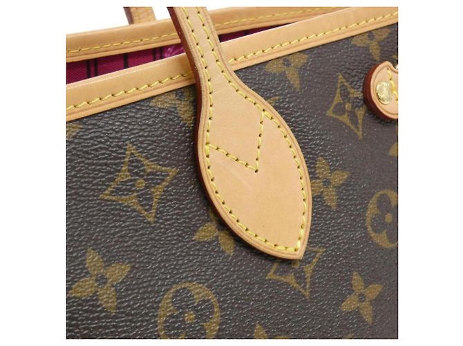 Bolso Louis Vuitton Monogram Neverfull PM Castaño Rosa - vista 3