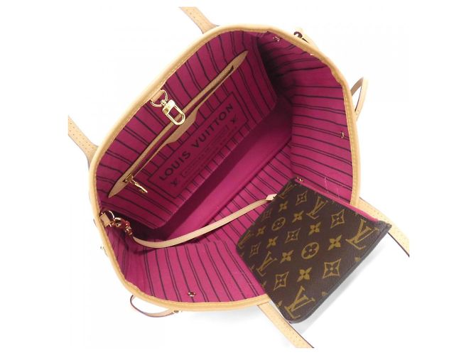 Bolso Louis Vuitton Monogram Neverfull PM Castaño Rosa - vista 6