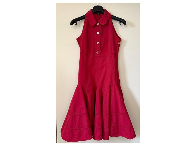 Vestido Louis Vuitton Rojo de Algodón Roja - vista 3