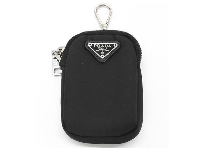 Borsa a Spalla in Nylon e Pelle Tessuto di Prada Nero - vista 14