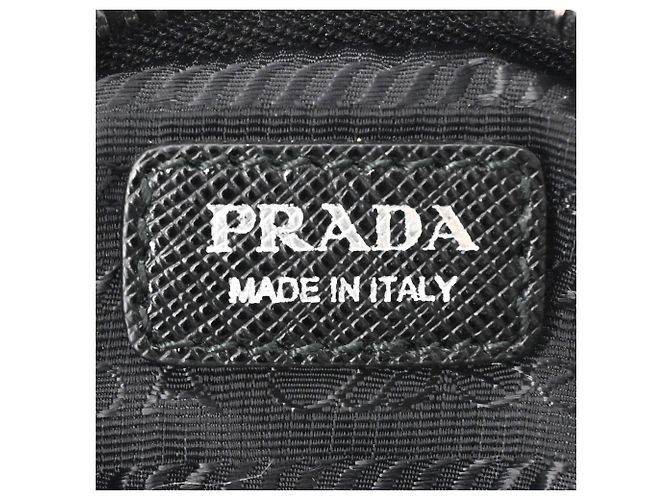 Borsa a Spalla in Nylon e Pelle Tessuto di Prada Nero - vista 17