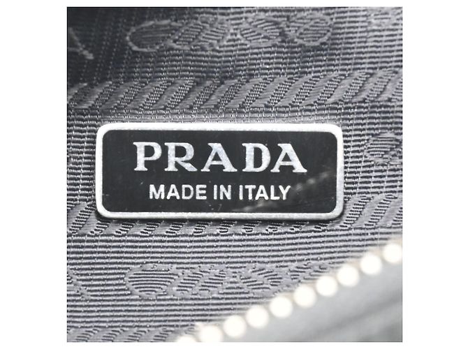 Borsa a Spalla in Nylon e Pelle Tessuto di Prada Nero - vista 9
