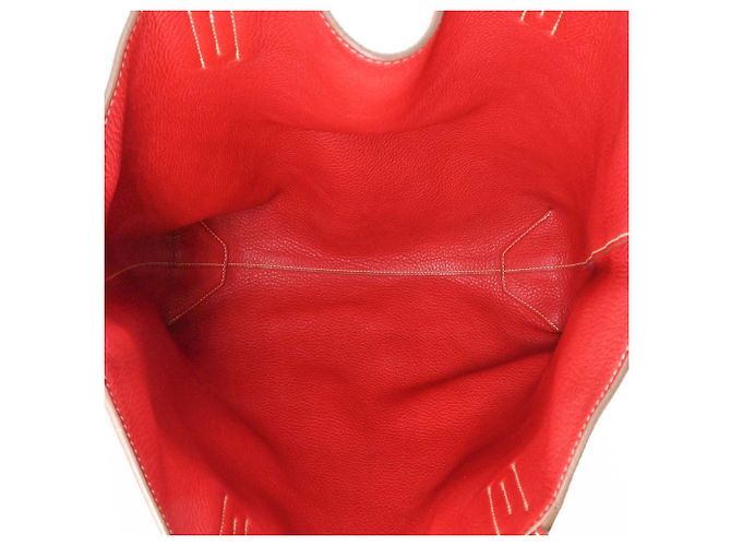 Borsa Tote Double Sens 45 Hermès Rosa Rosso - vista 10