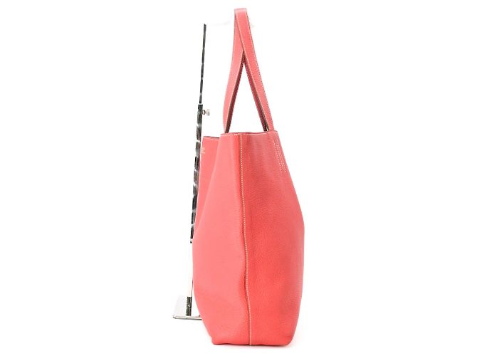 Borsa Tote Double Sens 45 Hermès Rosa Rosso - vista 5