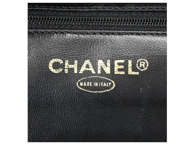 Borsa Vanity in Pelle Caviar Chanel Coco Mark Nero - vista 10