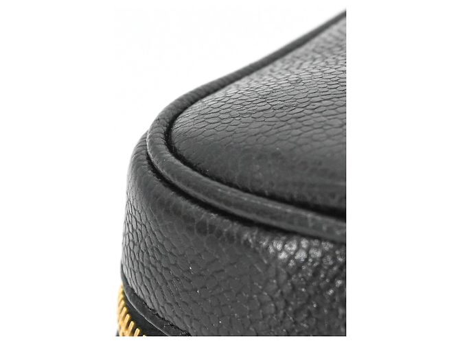 Borsa Vanity in Pelle Caviar Chanel Coco Mark Nero - vista 14