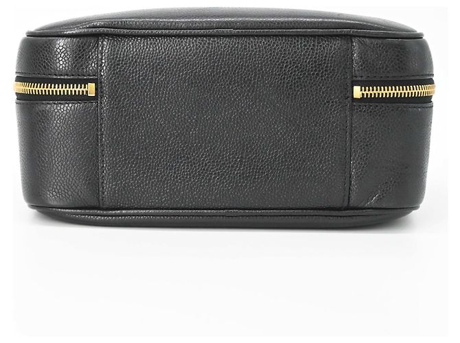Borsa Vanity in Pelle Caviar Chanel Coco Mark Nero - vista 5