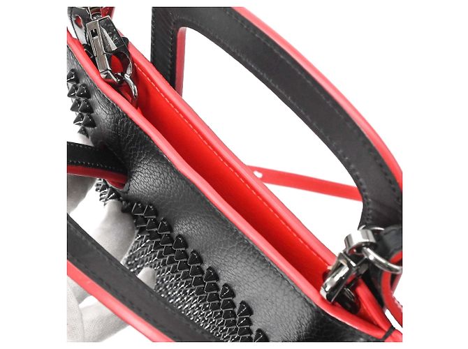 Borsa a mano Trick Track Small di Christian Louboutin Nero Rosso - vista 11