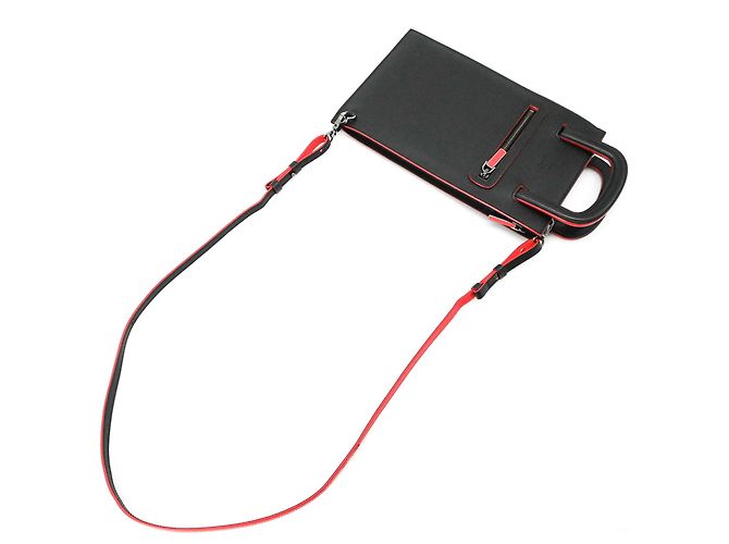 Borsa a mano Trick Track Small di Christian Louboutin Nero Rosso - vista 12