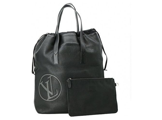 Leichte LV Circle Cabas aus Taurillon von Louis Vuitton Schwarz - Ansicht 18