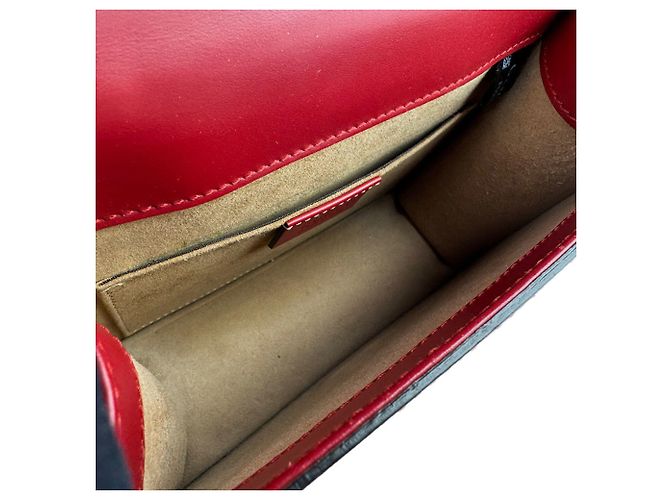 Borsa a Spalla Gucci Sylvie Rosso Blu navy - vista 5
