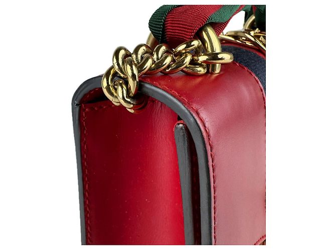 Borsa a Spalla Gucci Sylvie Rosso Blu navy - vista 6
