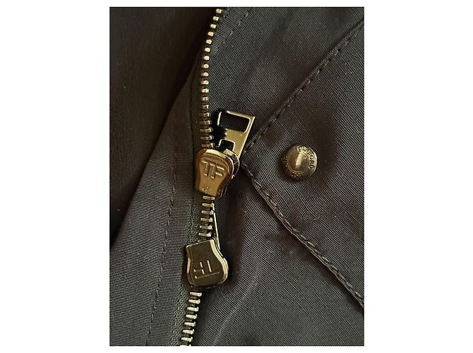 Tom Ford Kleid Schwarz mit Lederdetails 38IT - Ansicht 8