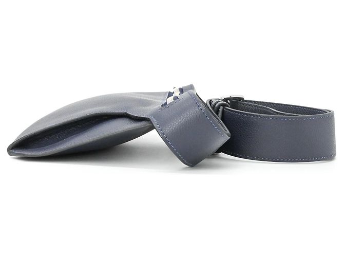 Borsa a tracolla in pelle Evercalf blu navy di Hermès - vista 5